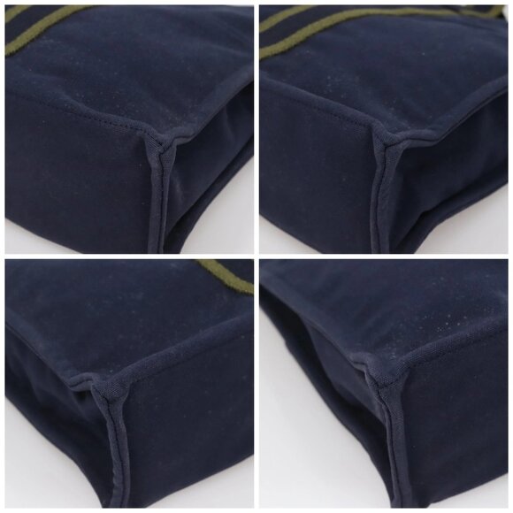 HERMES Fourre Tout MM Hand Bag Canvas Navy Auth - Picture 15 of 15